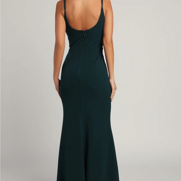 NWT Lulus Infinite Glory Forest Green Maxi Dress, Medium - Picture 10 of 11
